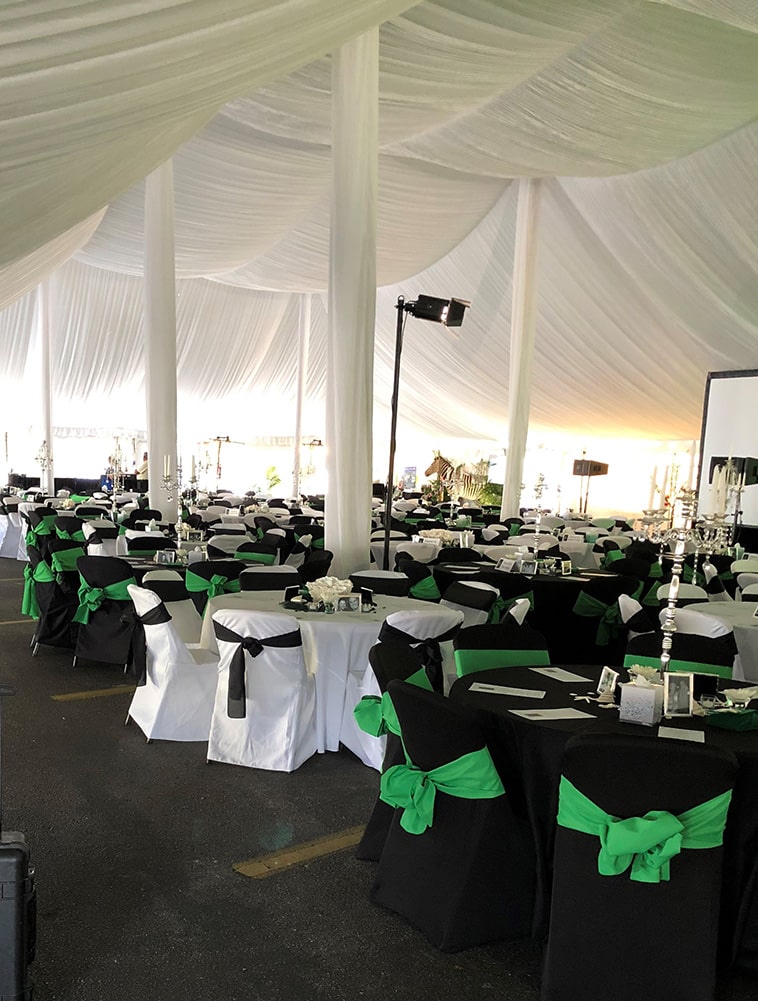 Tent liner and drape design by Creative Events & Rentals